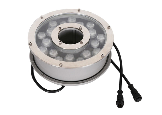 DMX512 कंट्रोल RGB LED फाउंटेन लाइट 18W IP68 LED स्विमिंग पूल लाइट