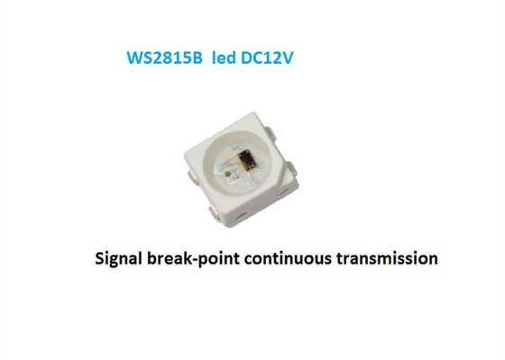 DC12V WS2815B SMD5050 RGB एलईडी पिक्सेल चिप्स अंतर्निहित आईसी ब्रेकपॉइंट एड्रेस करने योग्य प्रकाश स्रोत