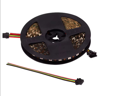 DC12V डिजिटल डुअल सिग्नल लाइन एलईडी स्ट्रिप फ्लेक्सिबल टेप WS2815 SMD5050 IP20 60led 60Pixel RGB WS2815b IC