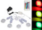 Dimmable रिमोट कंट्रोल इल्यूमिनेटर एलईडी लाइट्स स्लिम राउंड शेप RGB अंडर कैबिनेट लाइट किट