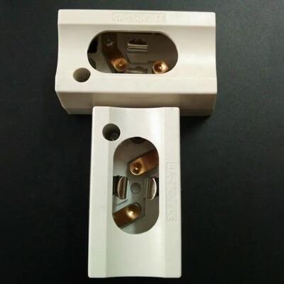 रैखिक प्रकाश S14s S14d आधार फ्लोरोसेंट लाइन लैंप धारक ज्वलनशील बल्ब सोकेट एलईडी प्रकाश व्यवस्था