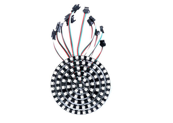 डिजिटल फुल कलर RGB WS2812 SK6812 IC पिक्सेल DC5V सर्कल एलईडी रिंग